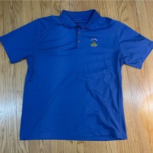Blue Polo Shirt with Embroidered Logo